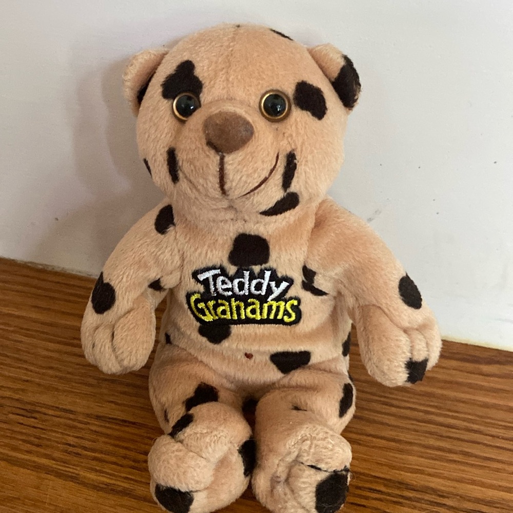 Teddy Grahams promotional Chocolatey Chip Plush Beanie Bear - Vintage